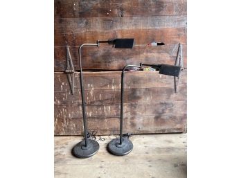 PAIR OF FULLY ARTICULATED READING/ FLOOR  LAMPS