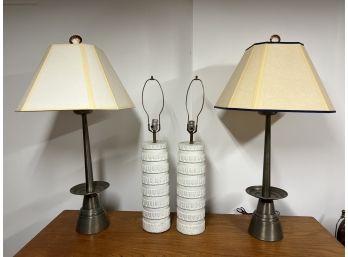(2) PAIR OF MODERNIST TABLE LAMPS
