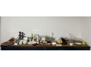 TABLE TOP OF GLASS and CERAMICS