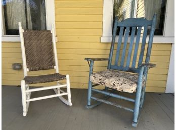 (2) ANTIQUE ROCKING CHAIRS