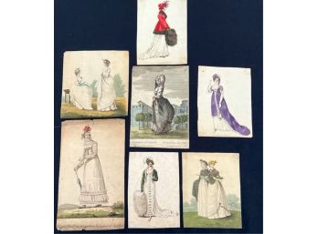 GROUPING OF ANTIQUE 'LADIES FASHION' PRINTS