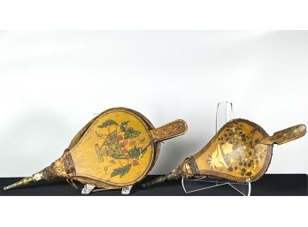(2) HAND PAINTED ANTIQUE BELLOWS