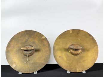 PAIR OF BRASS BAND CLASH CYMBALS