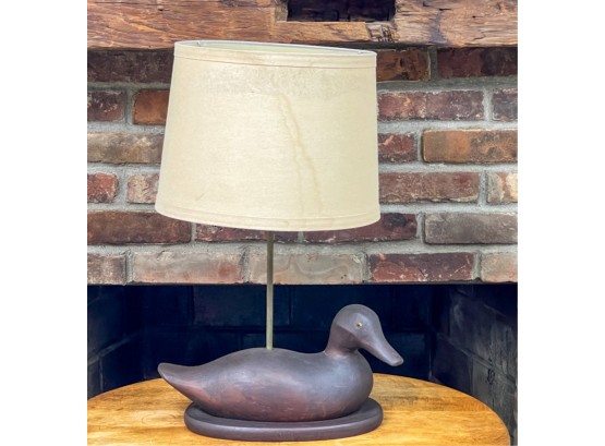 CARVED & PAINTED DECOY LAMP