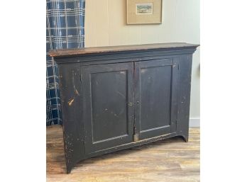 EARLY COUNTRY CABINET IN BLUE PAINT