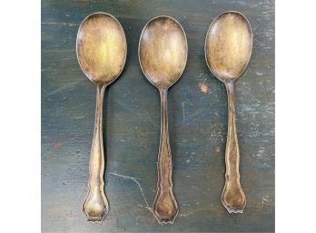 (3) STERLING SILVER SOUP SPOONS