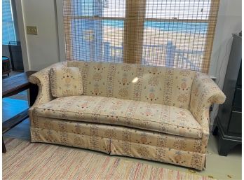 SCROLLED ARM SOFA IN '1783' UPHOLSTERY