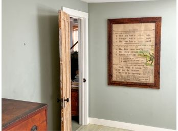 OVERSIZED WORD FINDING CHART IN DISTRESSED FRAME