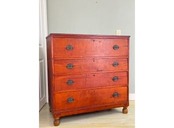 (19th C) FOUR DRAWER CHEST