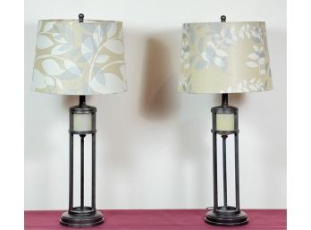 PAIR JANNA UGONE IRON TABLE LAMPS