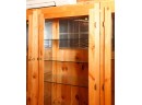 SOLID PINE DISPLAY CASE with ADJUSTABLE SHELVES