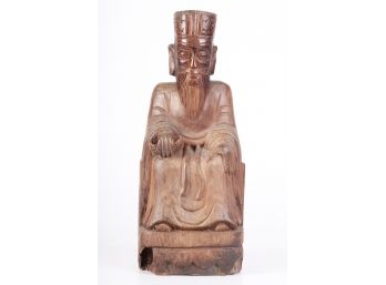 (19th c) CHINESE HARDWOOD CARVING of CONFUCIUS