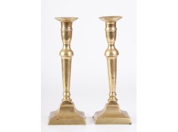 PAIR of SOLID BRASS CANDLESTICKS