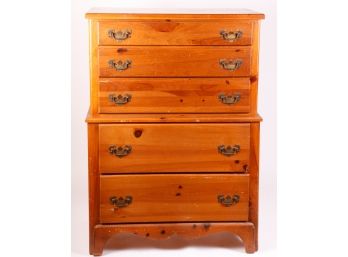 (Mid 20th c) PINE CHEST OF DRAWERS