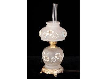 FRENCH FROSTED GLASS BOUDOIR LAMP