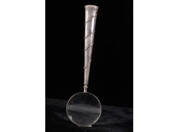 MAGNIFINYING GLASS with STERLING SILVER HANDLE