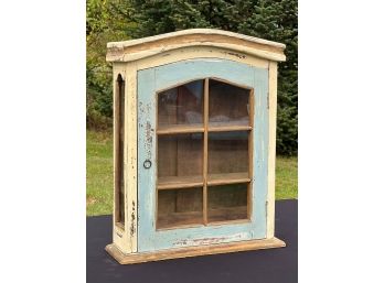 PAINTED GLASSFRONT HANGING CABINET