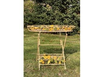 COLLAPSIBLE GARDEN SIDE TABLE With APPLIED FRUIT