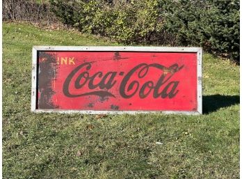 EARLY TIN 'DRINK COCA-COLA' SIGN