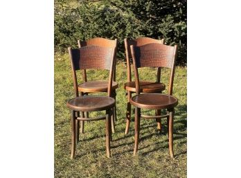 Four (19th C) SIGNED THONET SIDE CHAIRS