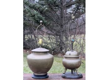 (2) CHINESE BRONZE LAMPS