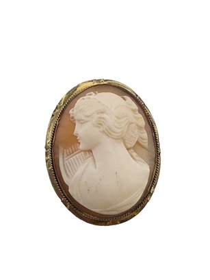 Antique Left Facing Cameo Brooch Or  Pendant 6/94