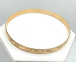 Vintage 14 K Gold Bangle Bracelet (A5033)