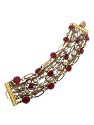 Vintage Faux Crystal Multi Chain Bracelet #6098