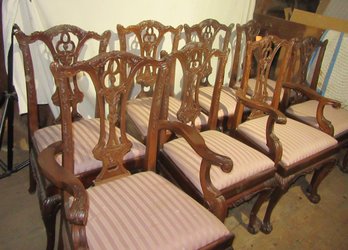 8 Contemporary Chippendale  Style Chairs Ball And Claw Foot