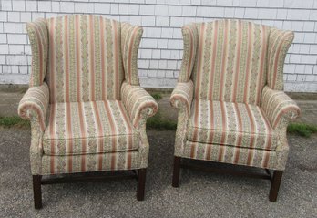 Pair Of Ethan Allen Wing Chairs
