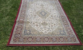 Beige And Burgundy Palace Oriental Style Rug