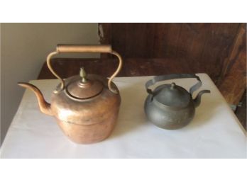 2 Copper Tea Pots