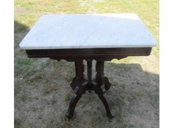 Rectangular White Marble Top Table