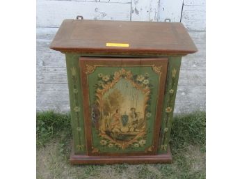 European Hanging Paint Decorated Cabinet