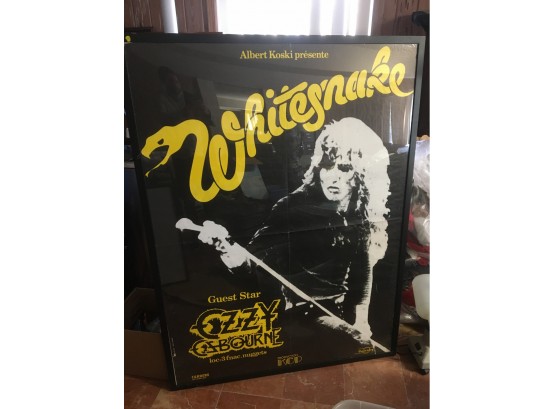 Huge 64x48 Vintage Ozzy Ossbourne Whitesnake Poster