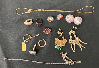 133. Large Lot Of Costume Jewelry Inc. Sterling  (12)