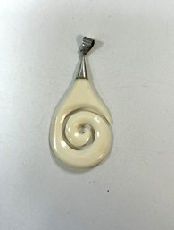 140. Sterling Silver And White Ebonized Pendant