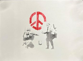 147. Banksy Original Drawing 'Peace'