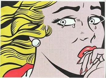 154. Lichtenstein Lithograph Girl Crying