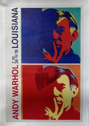 96. Andy Warhol Poster On Canvas. Louisiana
