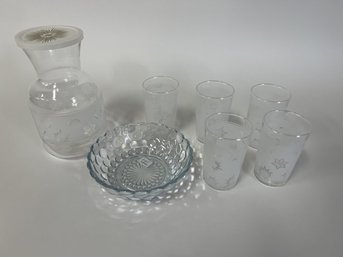 97. 1950's Glassware Kitchen Set& Coll. Glass