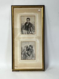 8. Honore Daumier Engravings Framed