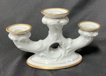 180. Hutschenreuther Triple Branched Candleabra