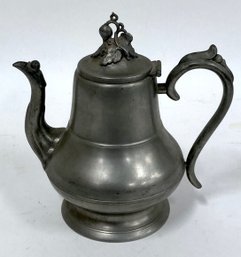 23. Antique Pewter Teapot. F. Porter No. 8