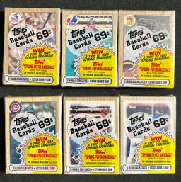 75. Topps Baseball Bubble Gum Card Packs 1987 Sealed (6)