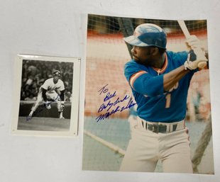 45. Autographed Mets Photos. Wilson & Randolph (2)