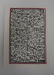 15. Keith Haring Ink Drawing Sgd