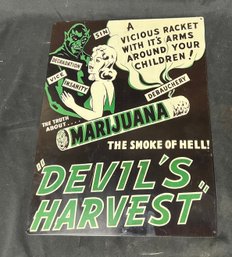 59. Devils Harvest Sign