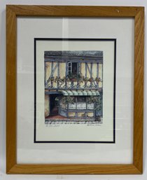 242. Matted And Framed 'le Steir Bistro' Lithograph Print
