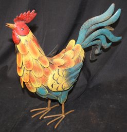 89. Folk Art Tin Rooster Figure